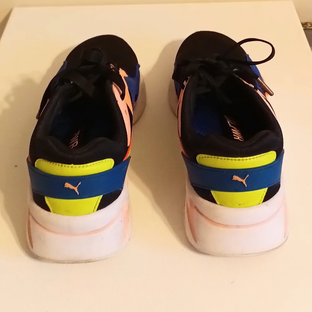 Puma Nova size 10 Black and pink Girl power